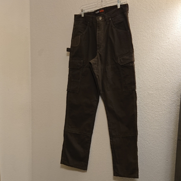 Wrangler Men's Dark Brown Cargo Pants - Sz 32x32 - Picture 4 of 15